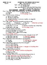 Đề kiểm tra trắc nghiệm khách quan môn Công nghệ lớp 8